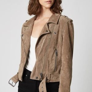 BLANK NYC JACKET Suede Moto Jacket XS